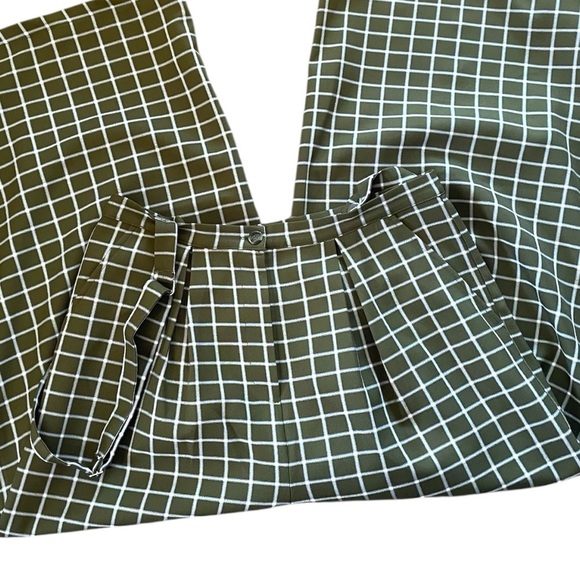 Collectif wide leg pants with removable suspenders, size 12, high waist, retro - Picture 6 of 10